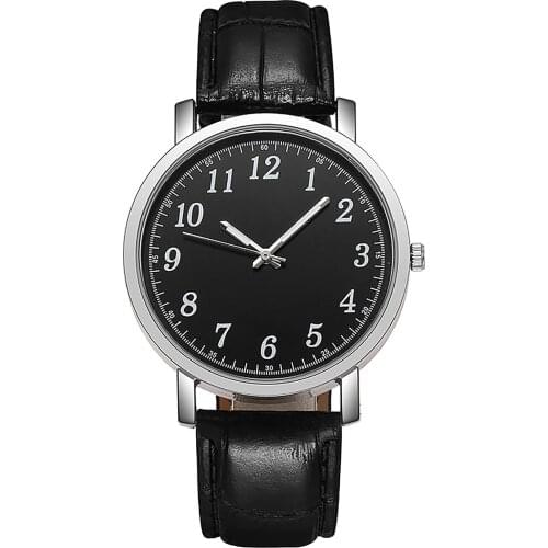 Mens Fashion Design Leather Watch Digital Quartz Temperament Mens Watch Gift Fashion Rose Gold Romantic Luxury Bracelet