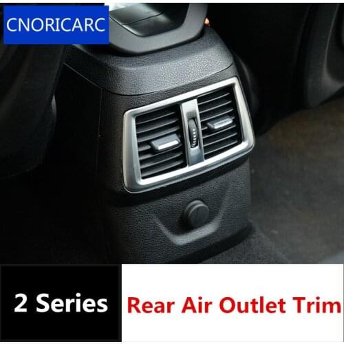 CNORICARC Chrome ABS Rear Air Outlet Frame decoration cover trim for BMW 2 series Active Tourer 218i 220i