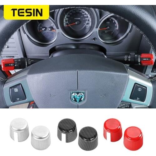 TESIN Car Headlight/Wiper Switch Decoration Trim Cover For Dodge Nitro For Jeep Liberty 2007-2012 Interior Parts Car Accessories