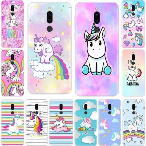 For Meizu Note 8 Case Note8 Soft TPU Silicone Protective Phone Shell Rainbow Unicorn Back Cover for Meizu M8 Note Cases Fundas