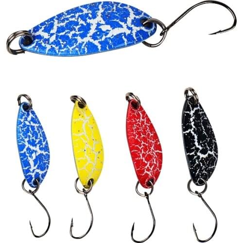X-Fin 3.2cm 3g Fishing Tackle Metal Spoon Lure Sharp Hook Hard Sequins Lure Artificial Bait Freshwater Saltwater Spinner Spoons