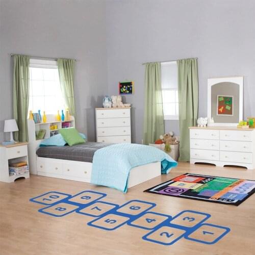 Playful Hopscotch floor stickers for kids room decoration Family Games Stick Jump Plaid kindergarden Nursery room decor