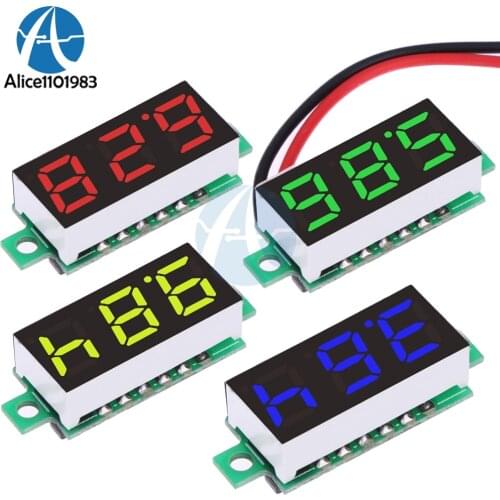 Red Green Blue Yellow 0.28" 0.28 inch DC 3.5-30V Super Mini Digital LED Car Voltmeter Voltage Volt Panel Meter Battery Monitor