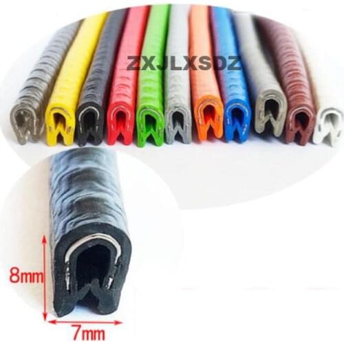 2 Meters Colorful Decorate Car Seal Strips Trim Edge Protector Auto Door Noise Insulation Anti-Dust Edge Guard