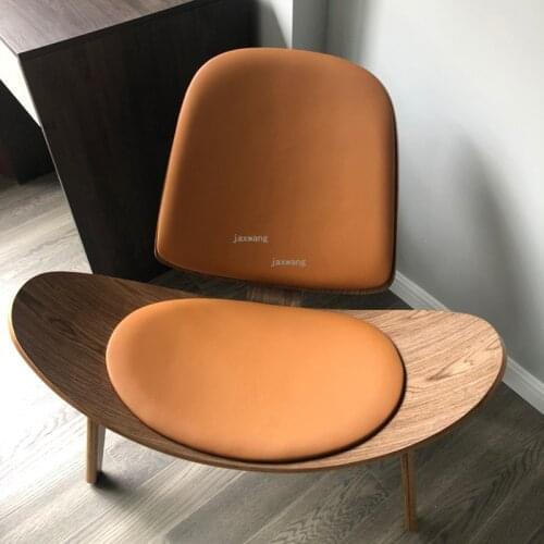 Nordic Living Room Furniture Solid Wood Chair Creative INS Style Leather/velvet Cushions Backrest Chair Home Dining Chairs