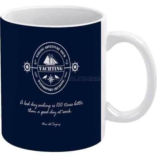 Sailing , Yachting , Boat-Segeln , Boot White Mug Ceramic Mug Creative Mug Sailing Yachting Boat Sail Sail Ship Ship Ocean Lake