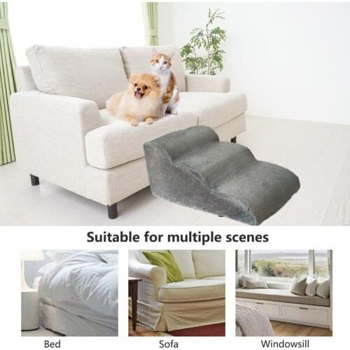 Pet Dog Stairs 3 Steps Stairs Ladder For Pet Dog House Anti-slip Removable Dogs Bed Stairs Sponge Steps Cat Stairs Pet Supplies