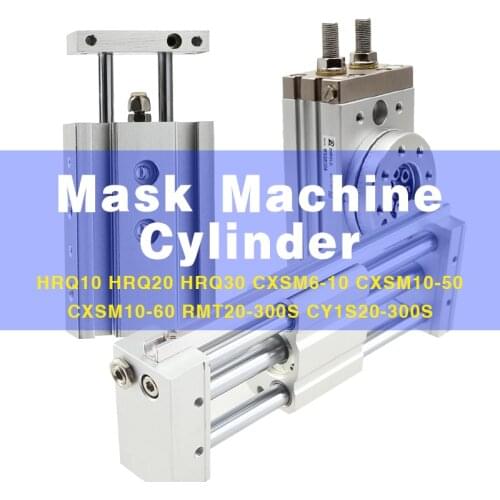 Mask machine pneumatic HRQ10 HRQ20 HRQ30 CXSM6 CXSM10 RMT20×300S CY1S20×300S Double Axis Cylinder double rod cylinder rotary