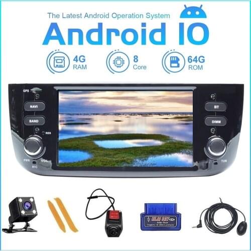 ZLTOOPAI Android 10.0 8Core For Fiat/Linea/Punto evo 2012-2015 Multimedia Player Car Wifi/3G/4G Auto Radio