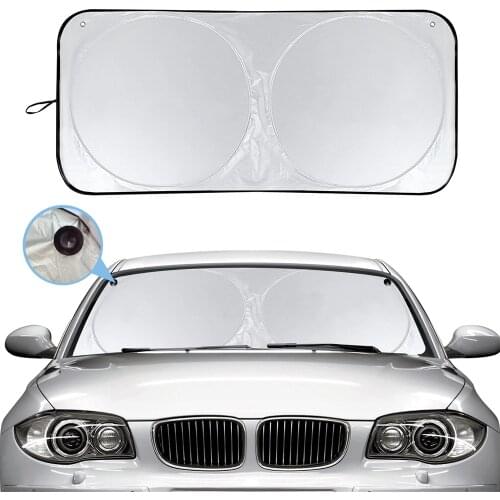 NEW Car Sunshade Cover With Suction Cup Fold Front Windshield Sun Shade Visor UV Protection Auto Universal Interior Accessories