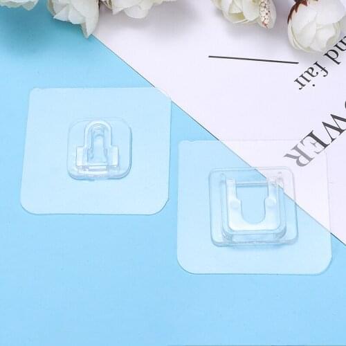 Practical Double Sided Adhesive Wall Hooks Suction Cup Hanger Wall Door Hooks For Home Life Hanging Accessory 10 Pairs