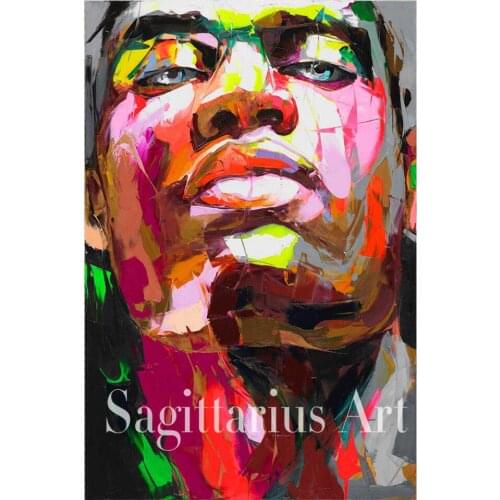 Handmade Modern Abstract Wall Decor Fine Art Francoise Nielly untitled 40 Oil Painting Hand painted Artwork Canvas Painting art