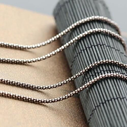 S925 Sterling Silver Jewelry Wholesale Retro Thai Silver Necklace Vintage Chain Hypoallergenic Silver Chain Men And Women