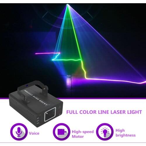 Sharelife Mini 500mw RGB Full Color Line Pattern DMX Beam Laser Light Home Gig Party DJ Stage Lighting Sound Auto 507RGB