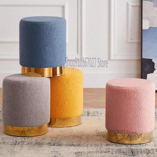 Makeup Stool Dressing Stool Ins Nordic Light Luxury Simple Modern Creative Home Bedroom Pier Round Sofa Stool