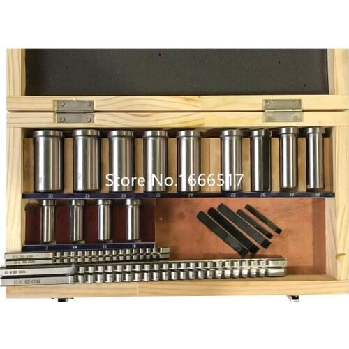 22pcs Keyway Broach Bushing Shim Set Metric System 12-30 HSS Keyway Tool for CNC Machine Brand new Rh