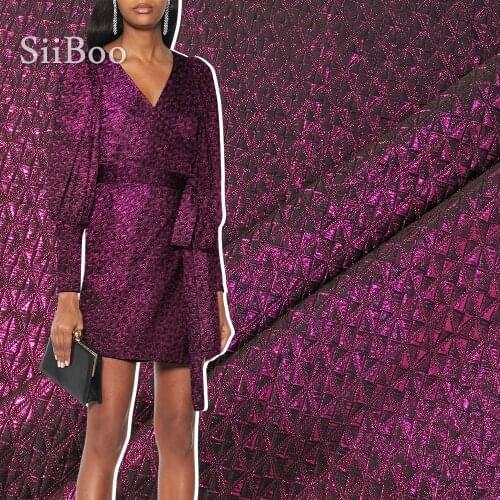 Italian style luxury geometric metallic jacquard brocade fabric for coat dress jacquard tissu tecidos stoffen for sewing SP4840