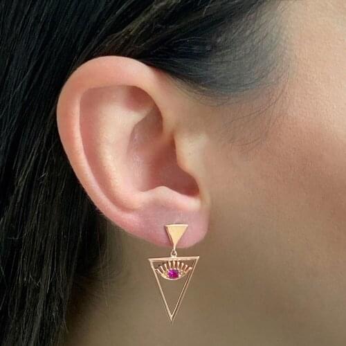 New Trend 925 Sterling Silver Fashion Dangle Drop Earrings For Women Fine Earring Jewelry Good Luck Evil Eye Accessories