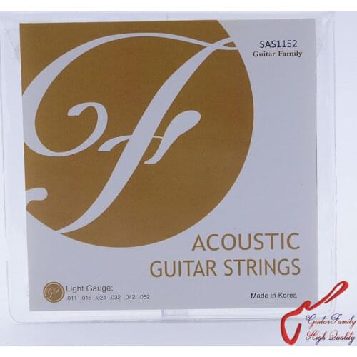 1 Set GuitarFamily SAS Folk Acoustic Guitar Strings 011-052 / 012-053 MADE IN KOREA