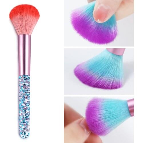 1pcs Nail Cleaning Brush Soft Nail Art Dust Brush Manicure Tool Pedicure Acrylic UV Gel Powder Removal Beauty Cosmetic Brush
