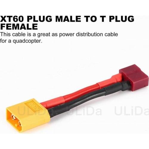 1pc XT60 Male To Female T-Connector / Adapter (Deans plug) RC Lipo / NiMH ESC NEW Plug Female Wire Connector