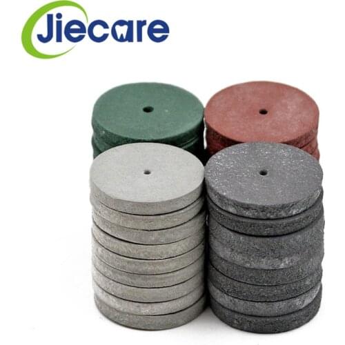 100 Pcs Dental Rubber Polishing Wheel for Knife Dental Surface Finishing Dremel Rotary Power Tools Dental Jewelry Polishing Disc