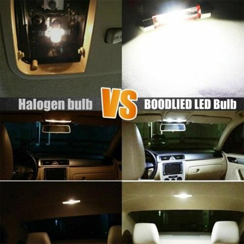 2Pcs LED Lights Accessories Dome White 6000K Auto DC 12V Festoon Indoor Replacement Set