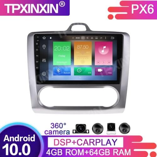 64G Android 10.0 Carplay For Ford Focus 2004-2011 Car Multimedia Player GPS Navigation Headunit Radio Audio Stereo Tape Recorder