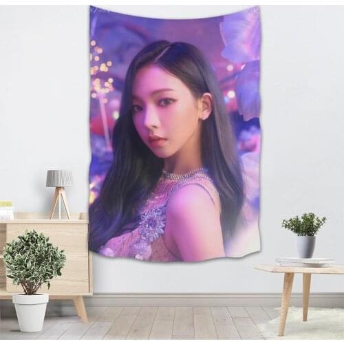 Aespa KARINA Tapestry Wall Hanging Decor Wall Cloth Tapestries Home Decoration Accessories Psychedelic Carpet Decorative 0512