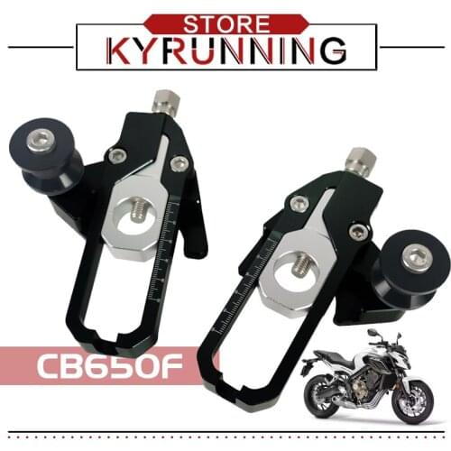 For cb650r cbr650r 2019 CB650F CBR650F 2014-2016 Motorcycle Aluminum Chain Plate Clamping Adjusters with Catena Coil Tensioners