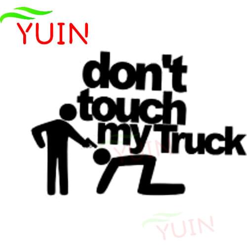 Car Sticker Don't Touch My Truck Decorative Accessories Decals Creative Body Windshield Decal Sunscreen Waterproof Applique