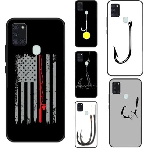 Fish Hook Fishing Case For Samsung A52 A72 A32 A12 A51 A71 A11 A31 A01 A02S A40 A50 A70 A20e A21S Back Cover