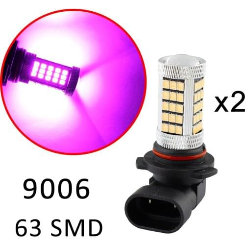 Purple Color Lamp Fog Driving Light Lens Projector Bulbs 9006 9006HP 9006XS 9012 HB4 LED Foglight Accessories