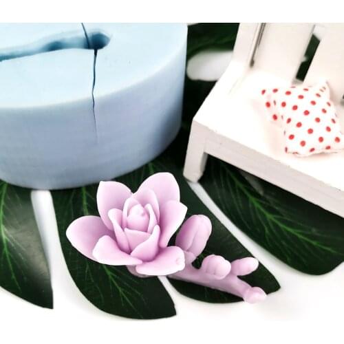HC0301 PRZY Silicone Mold Decoration Peony Bouquet Flower Mold Plant Molds Flowers Peony Rose Soap Candle Moulds Bouquet