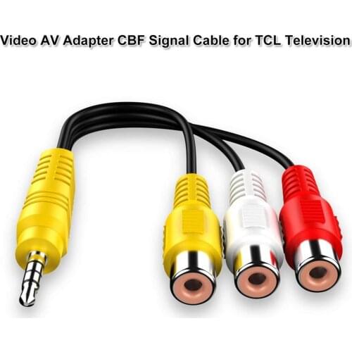 3.5MM To 3 RCA Cable Video Component AV Adapter Cable For TCL TV 3.5mm To RCA Red White And Yellow Female Video Cable TV Set