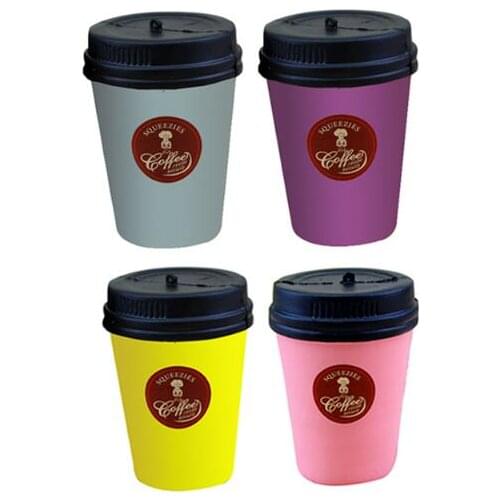 Kawaii Squishies Coffee Cup Scented Squishy Slow Rising Soft Squeeze Stuffed Kids Toys Mobile Phone Straps Gifts Collections