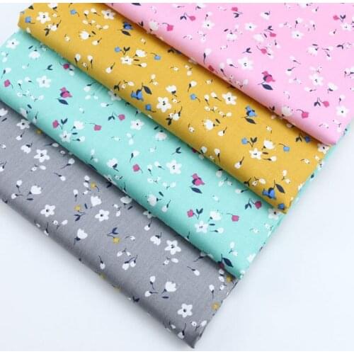 Pretty 4 Seasons 50x40cm Small Flowers Printed Cotton Fabric Bundle For DIY Sewing Decoration