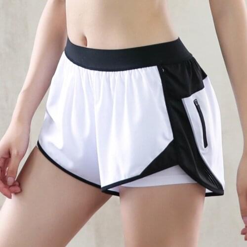 CretKoav Summer Running Shorts Women 2 In 1 Marathon Quick Dry Shorts Gym Loose Sport Shorts Breathable Yoga Shorts