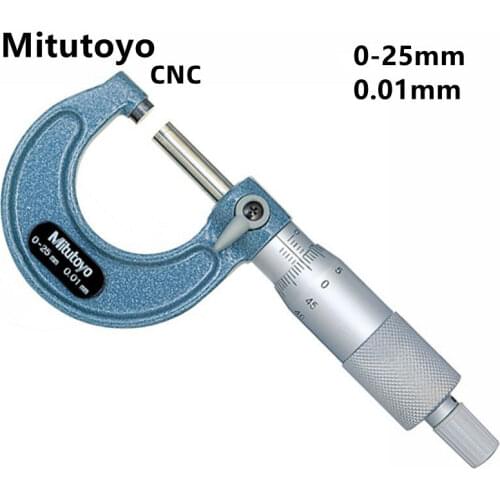 Mitutoyo CNC Outside Micrometers 0-25 25-50 50-75mm Accuracy 0.01mm Metalworking Measuring Gauging Tools Measurement