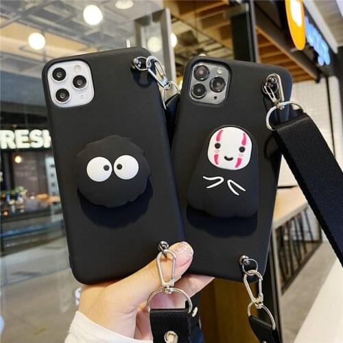 Cartoon Animals Stand Holder Soft Cover For LG V10 V20 V30 V40 V50 V60 Q8 Q9 Q51 Q52 Q61 Q70 Stylo 4 5 6 7 Cat Case With Lanyard
