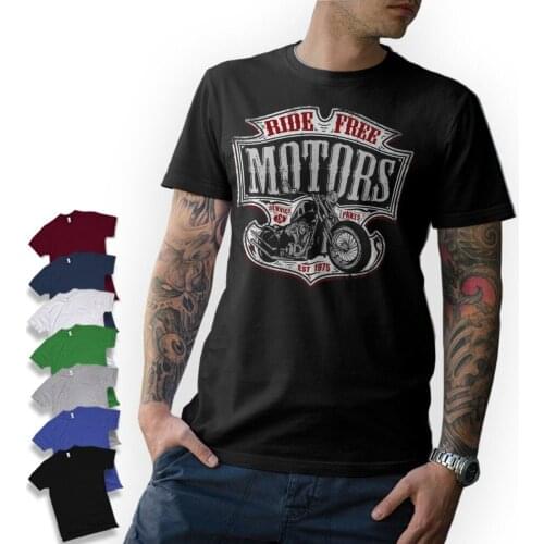 2019 New Fashion Brand Clothing O-Neck Teenage T-Shirt T-Shirt - Motard - Moto Motorcycle Chopper Bobber Old School Cheap Tees