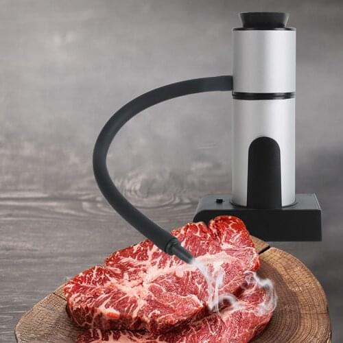 New Smoke Infuser Food Cold Smoke Generator Portable Molecular Cuisine Smoking Gun Meat Burn Smokehouse Cooking For BBQ Grill