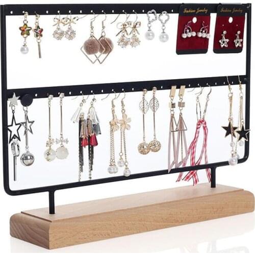 Porta Orecchini Earrings Ear Studs Jewelry Show Wood Jewelry Display Stand Rack Organizer Ear Ring Holder Jewellery Organizer