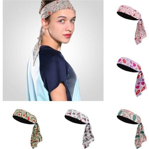 Red Heart Printed Tennis Headband for Women Outdoor Running Anti-Slip Hair Band Workout Sports Yoga Breathable Sweat Headband