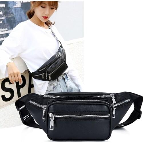 2021 New Trendy Fashion Men Leather Fanny Pack Lightweight Waist Bag Crossbody Sling Backpack with Adjustable Belt Chest Bag