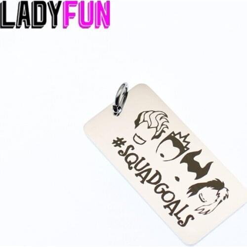 #SQUADGOALS Charm Stainless Steel Halloeen Gifts Charms DIY Pendant 10pcs