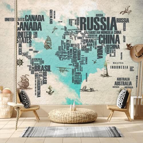ShineHome-Customized Retro World Map Wallpaper Large Mural 3d Wall Murals Paper Picture Wallpapers for 3 d Living Room Bedroom