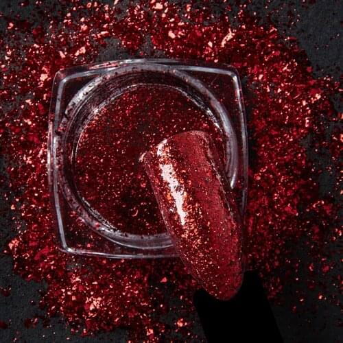 T-TIAO CLUB Irregular Aluminum Nail Glitter Flakes Sequin Powder Magic Mirror Paillette Gold Foil Manicure Nail Powder Decoratio