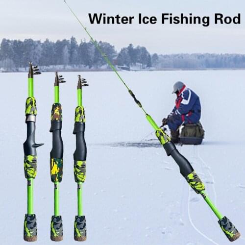 Winter Telescopic Ice Fishing Rod Rivers Lakes Portable Shrimp Spinning Casting Pole Sea Tackle