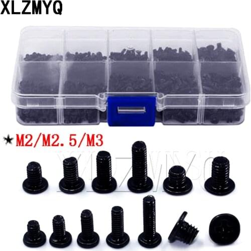 250Pcs / 500Pcs M2 M2.5 M3 KM Screw Countersunk SSD Electronic Repair Screws Accessories For SONY DELL SAMSUNG IBM HP TOSHIBA M2